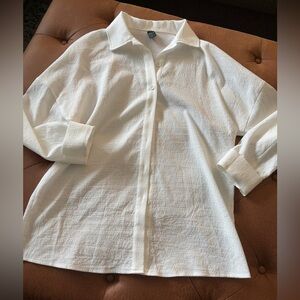 SHEIN white button down top